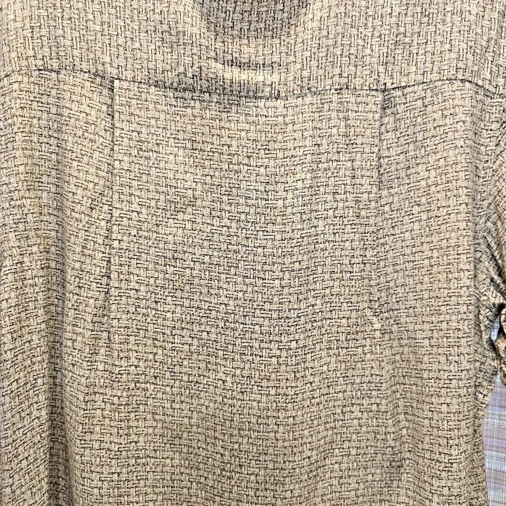 VTG‎ Banana Republic Aloha Hawaiian Shirt S Rayon Coconut Button 90s Crosshatch